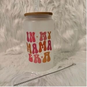 3/$25 “I’m in My Mama Era" Glass Tumbler with Straw 16 oz